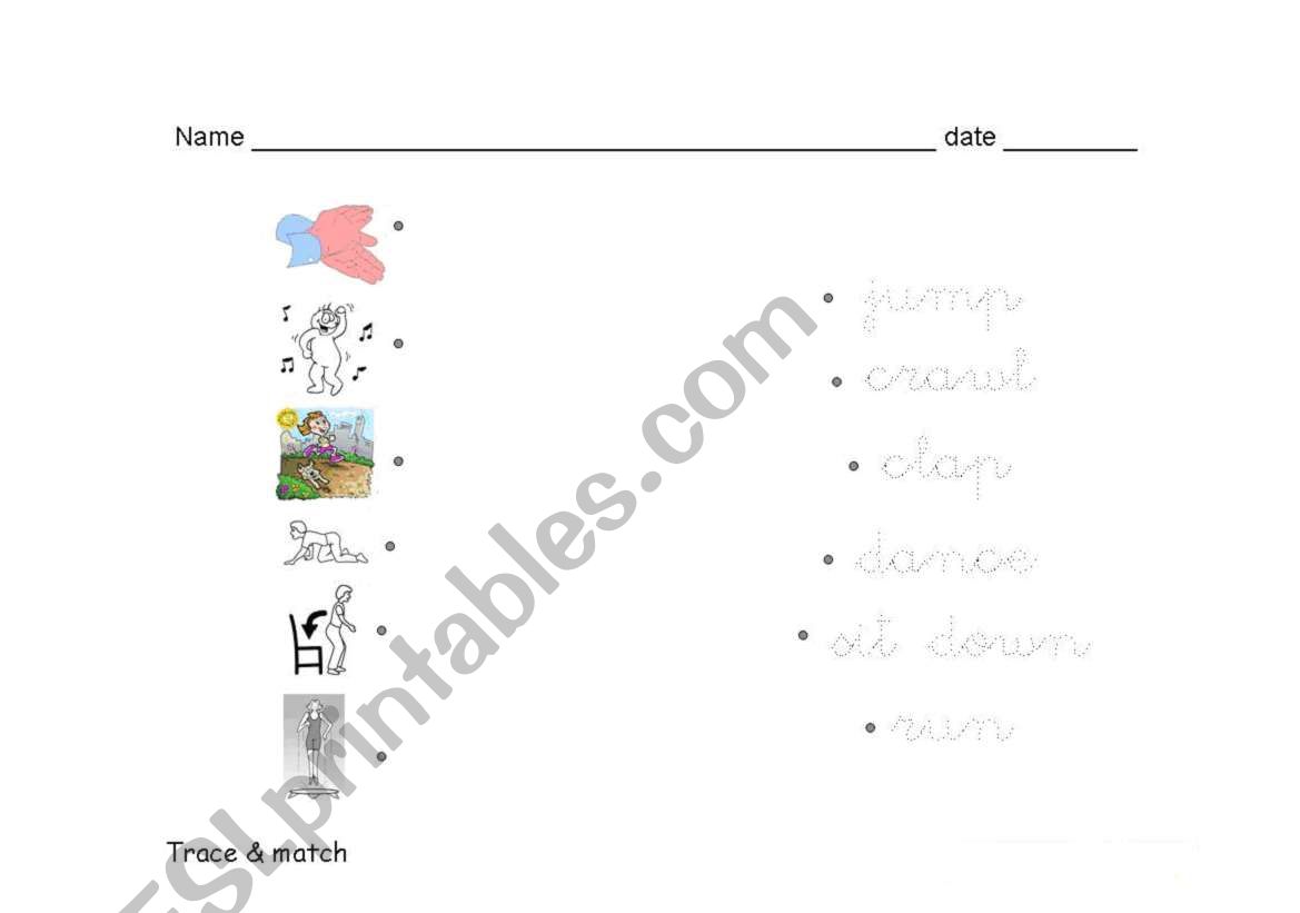 trace and match worksheet