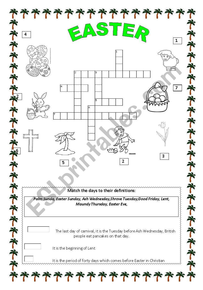 EASTER worksheet