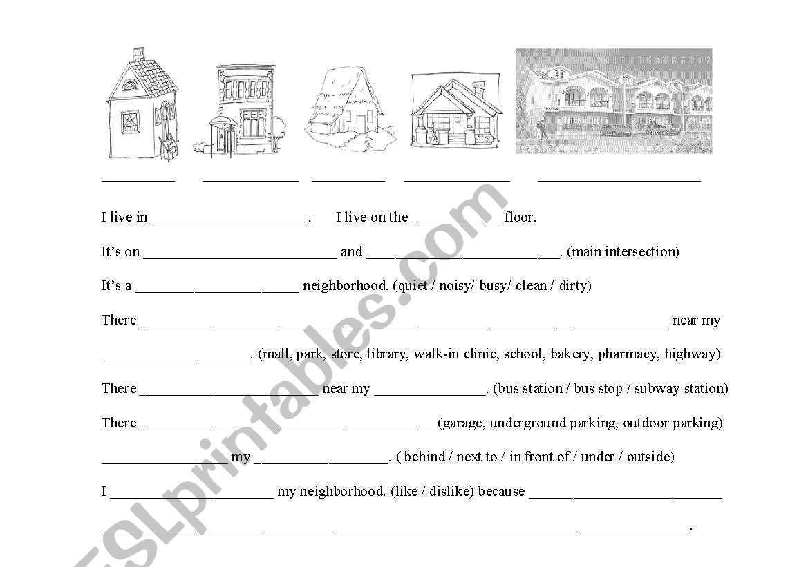 types of housing and neighbourhood