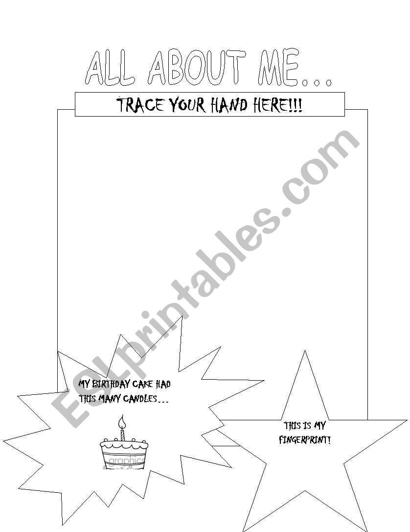 ALL BOUT MYSELF worksheet