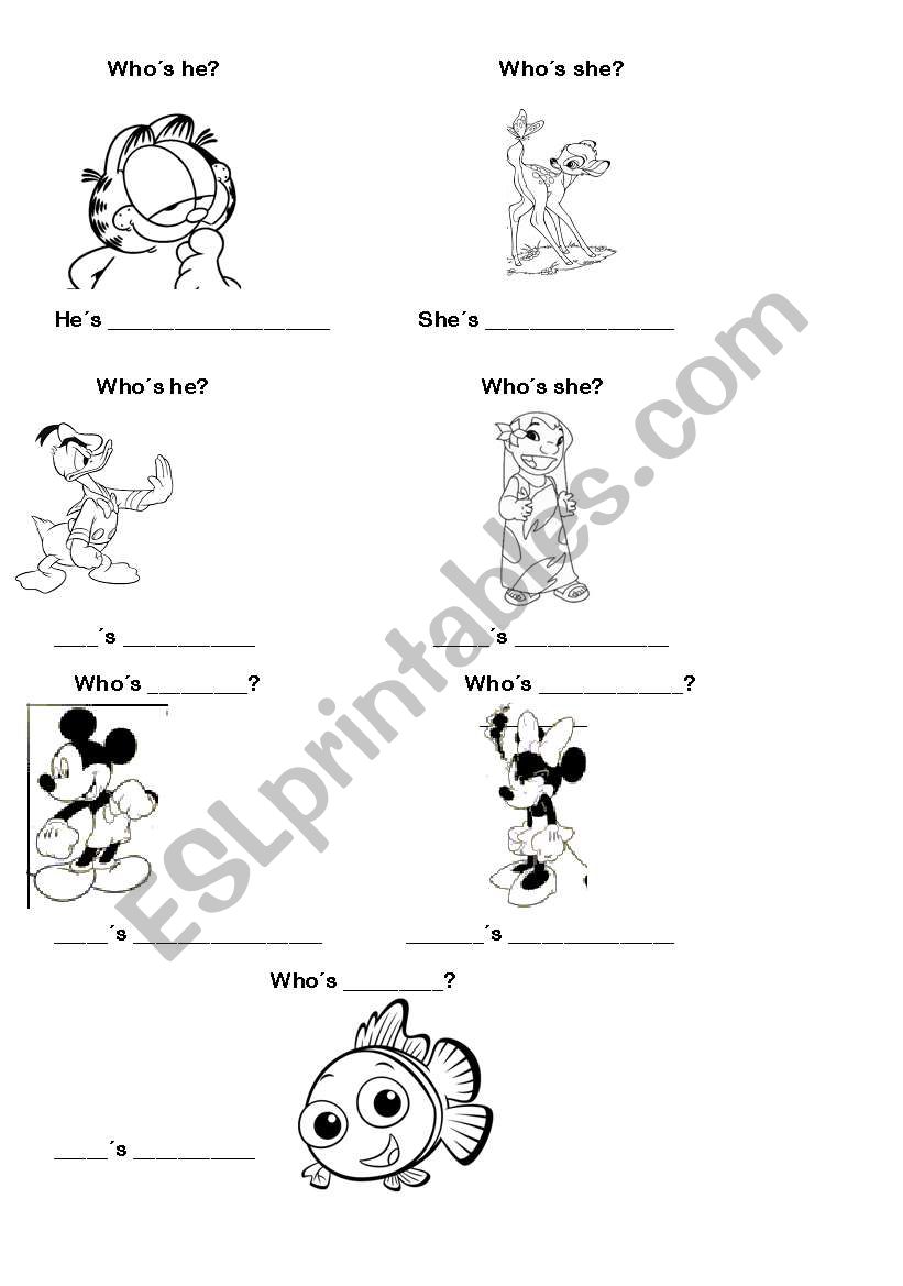 Name them! worksheet