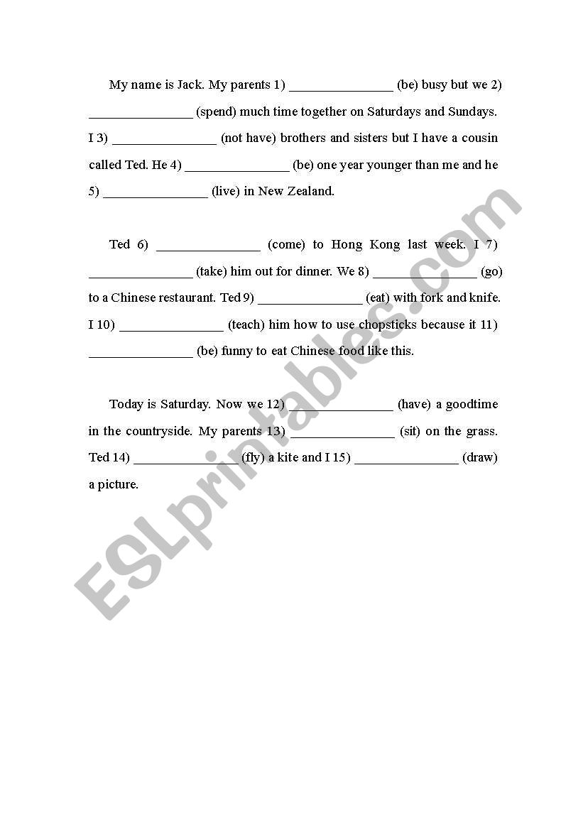 I am Jack  worksheet