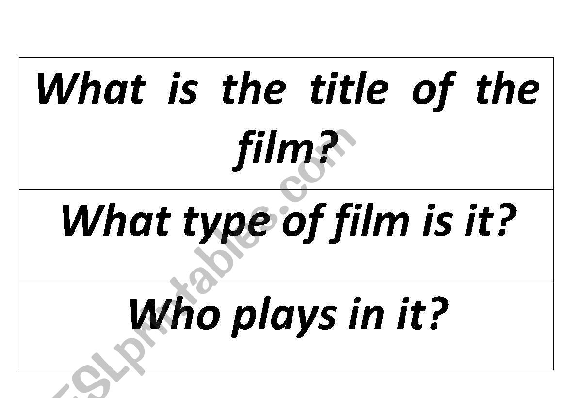 Film Review worksheet