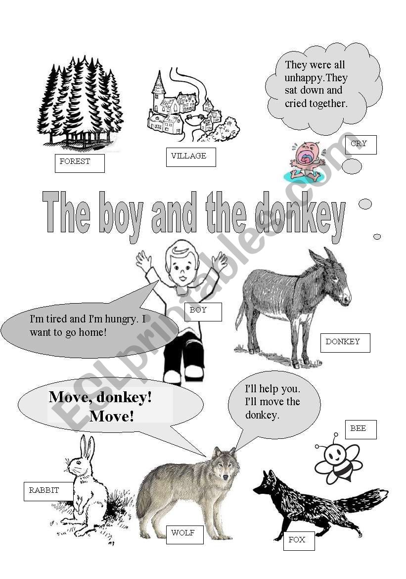 The boy and the donkey worksheet