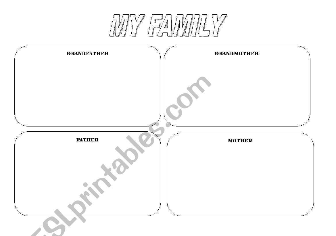 Family Members worksheet