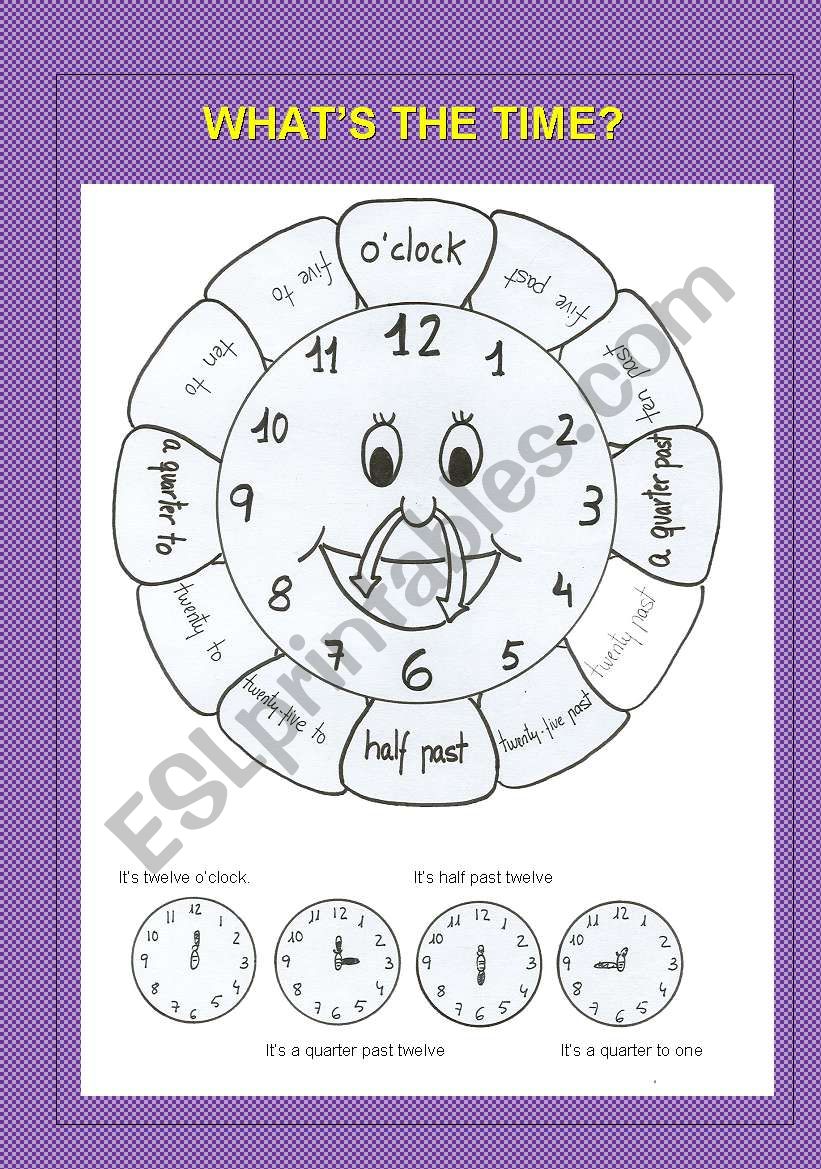 The clock worksheet