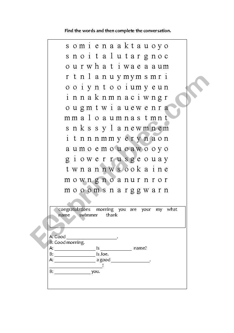 greetings and introductions worksheet
