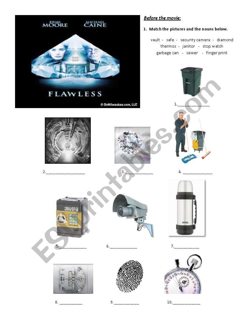 Flawless Movie worksheet