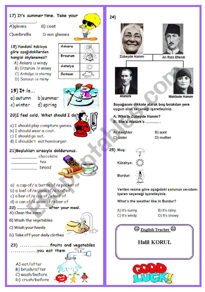 6th grade 2nd term 1st exam part two (2/2)