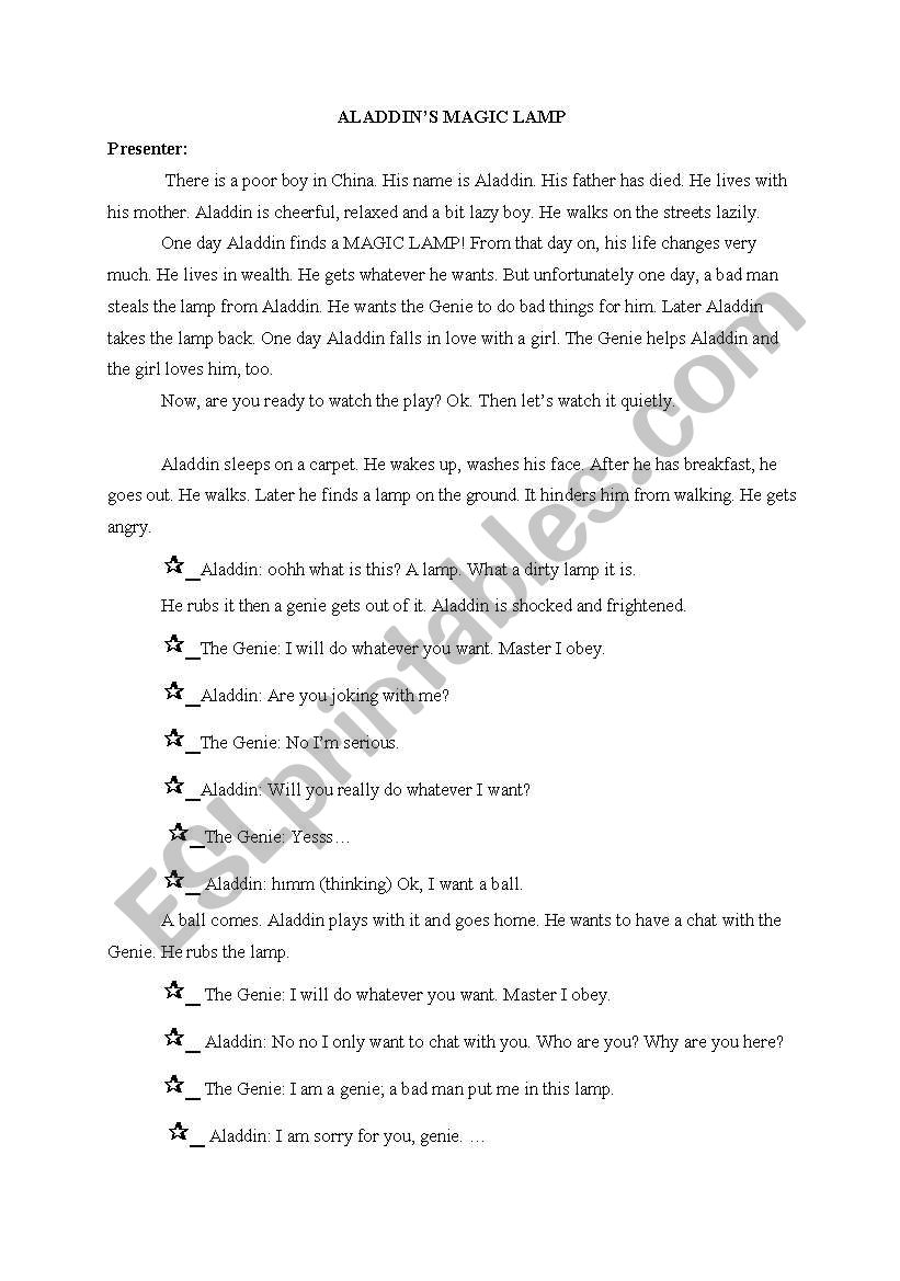 story telling worksheet