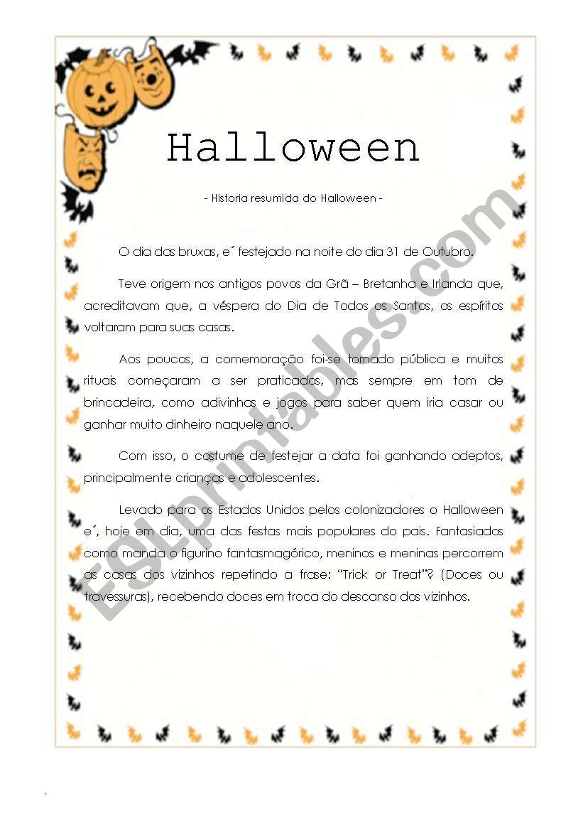 Halloween worksheet