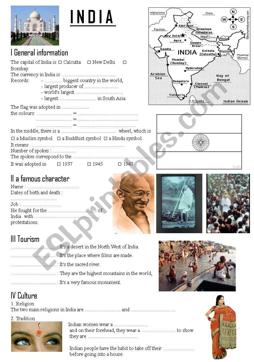 India webquest (part1) worksheet