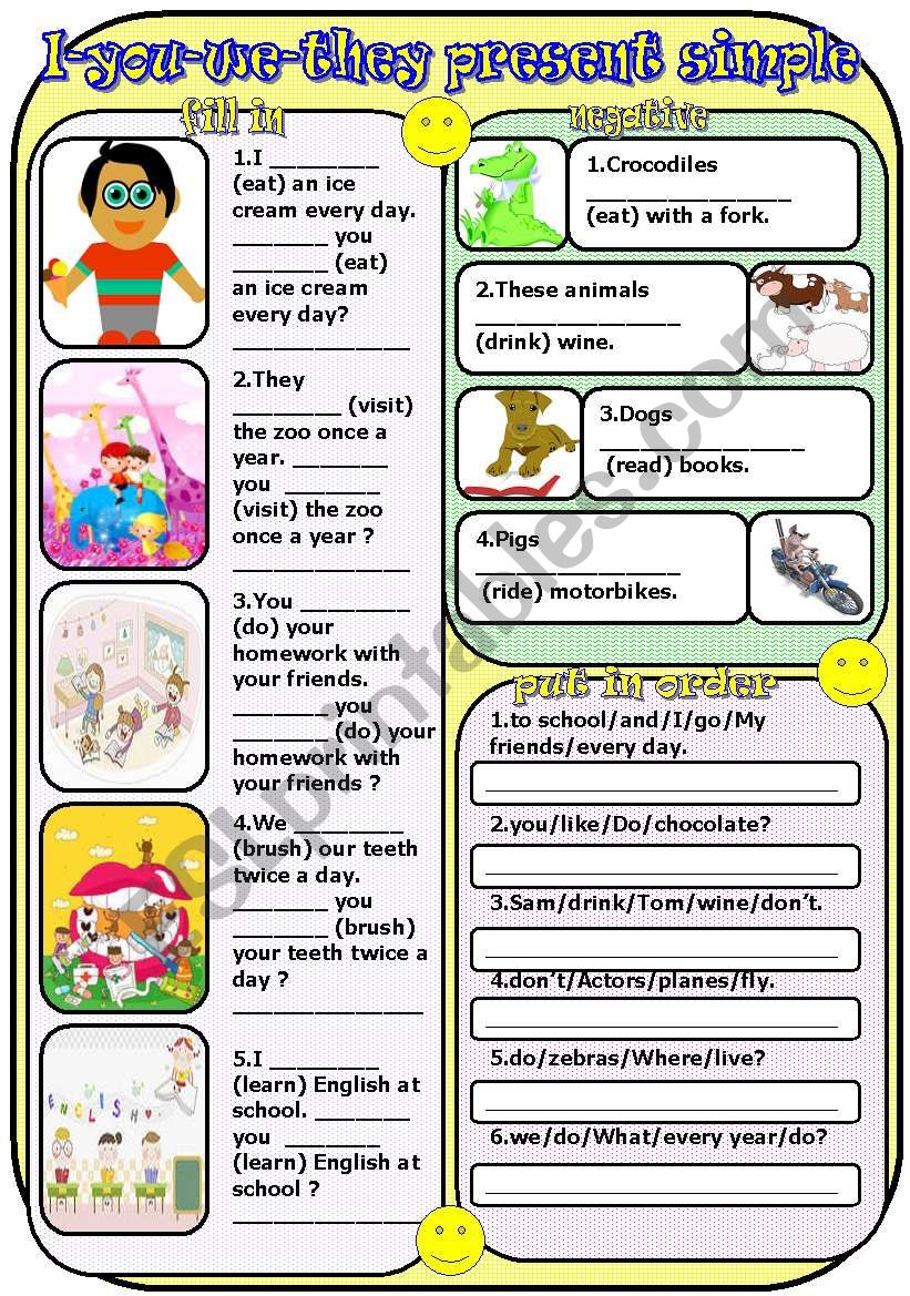 present simple-junior worksheet