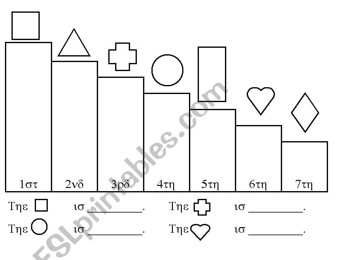 Ordinal numbers worksheet