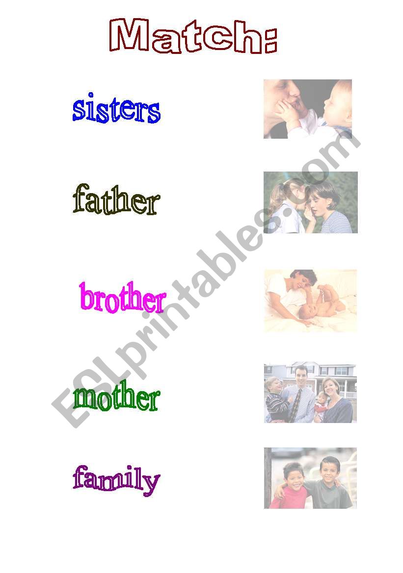 family members worksheet
