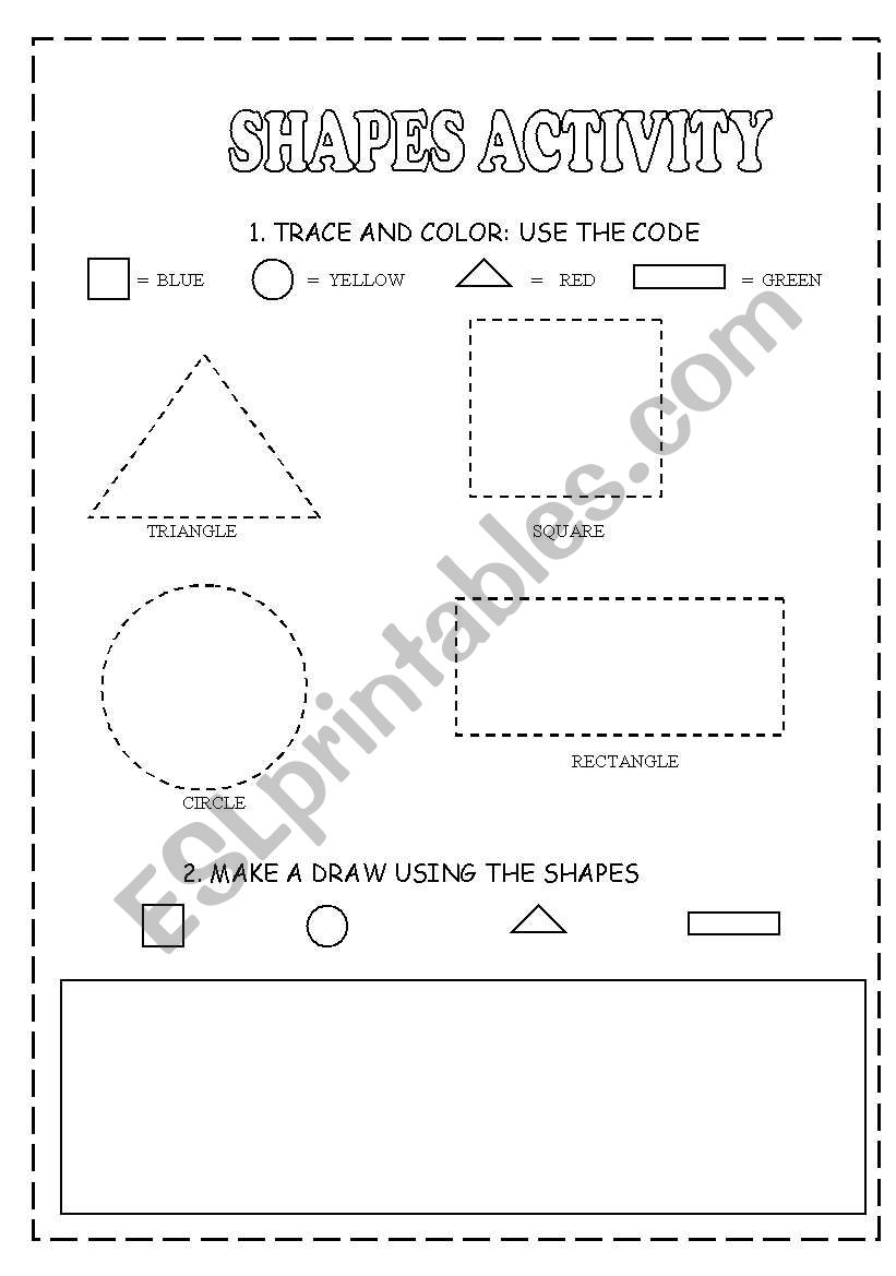 Shapes activity worksheet