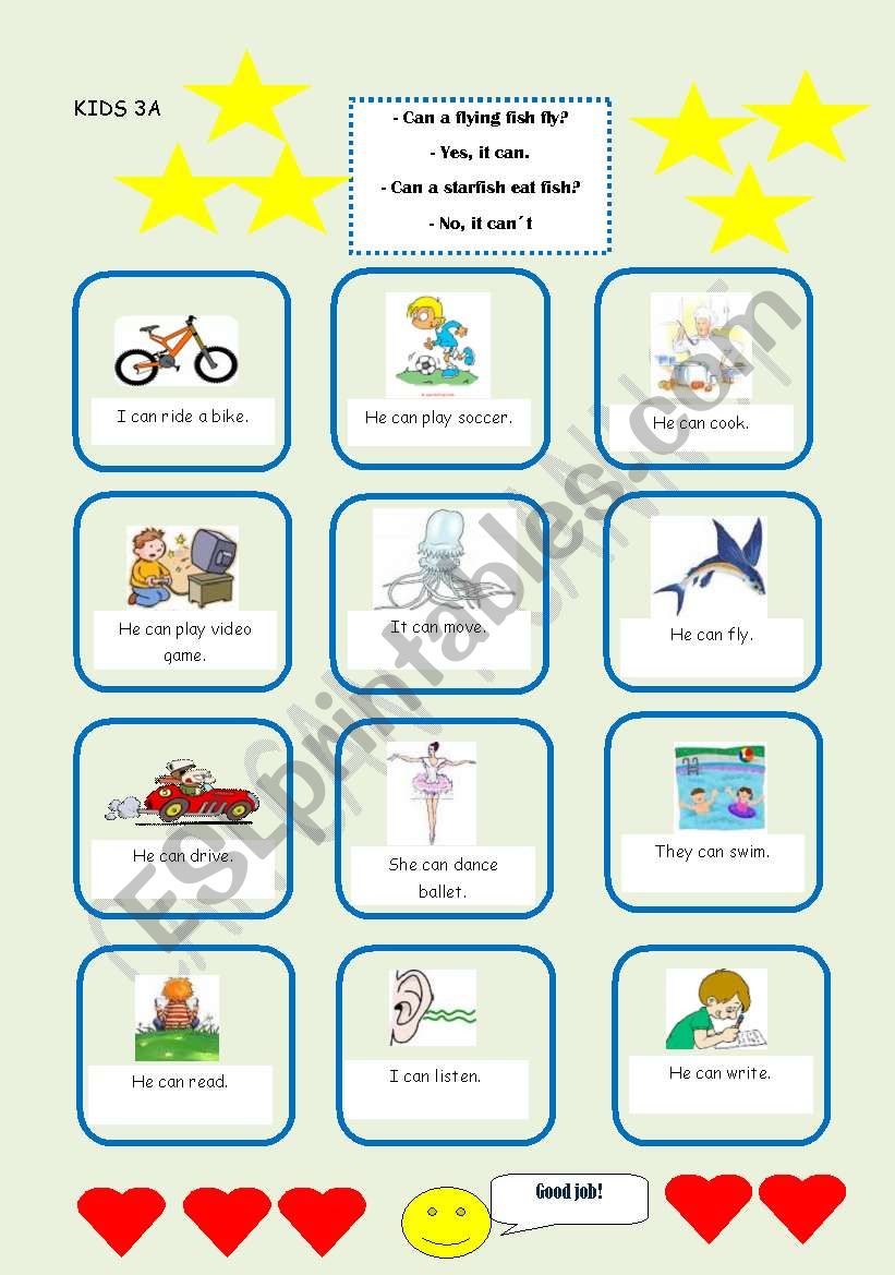 Can Cant for Children worksheet