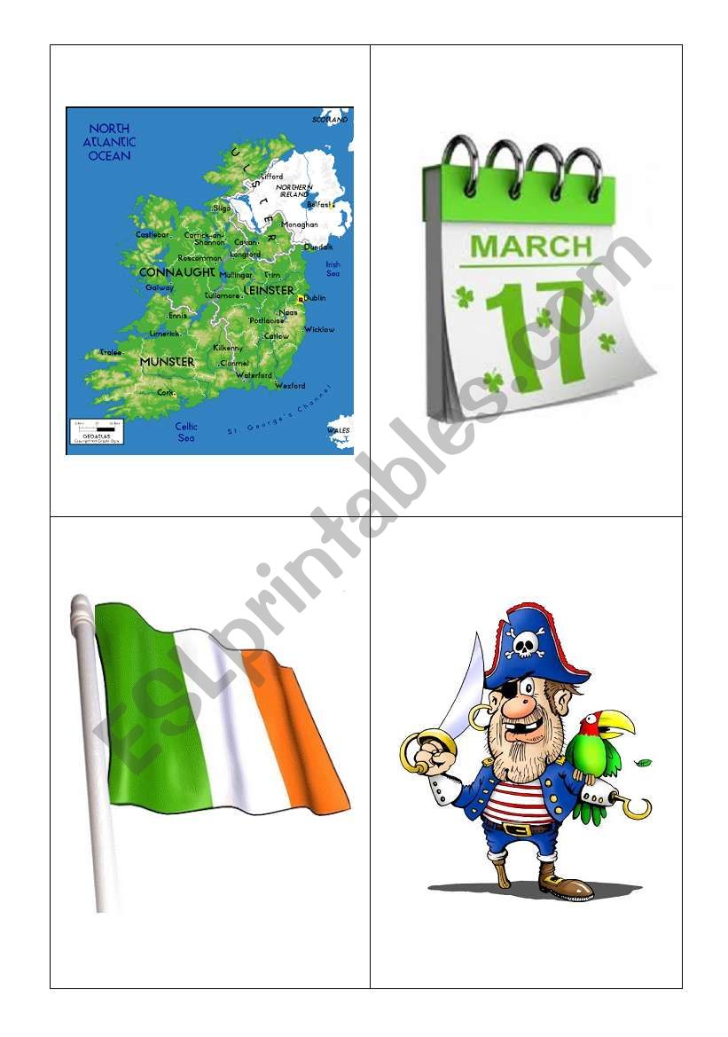 St. Patricks Day Flashcards + wordcards