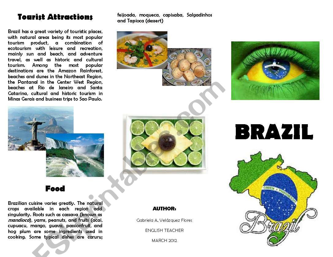 Brazils brochure worksheet