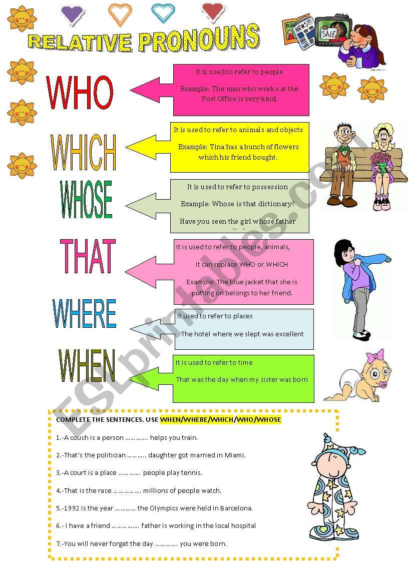 RELATIVE PRONOUNS worksheet