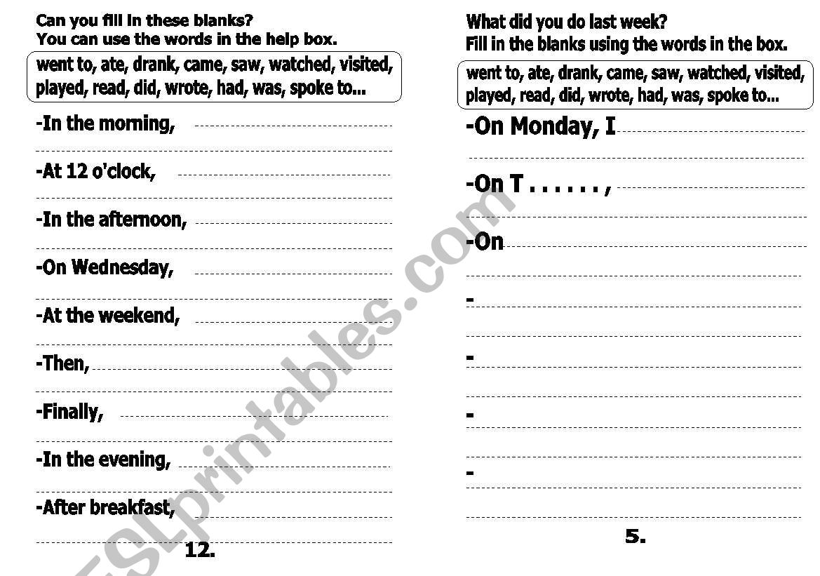 journal booklet-part2 worksheet