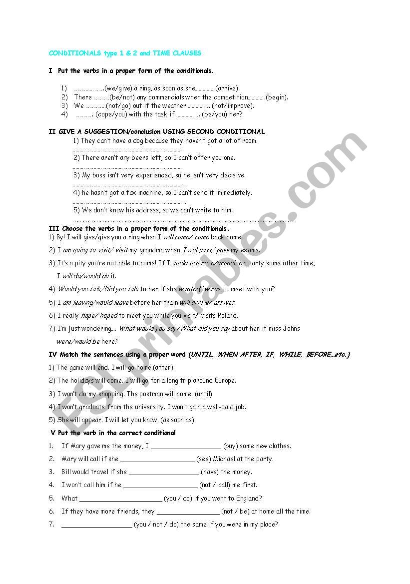 TEST ON CONDITIONALS TYPE 1 & 2, PROBABILITY MODALS AND AGREEMENT AND DISAGREEMENT