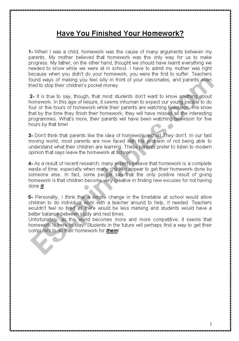 english test N2 worksheet