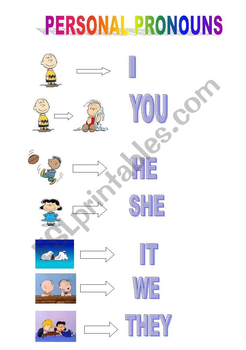 Personal Pronouns worksheet