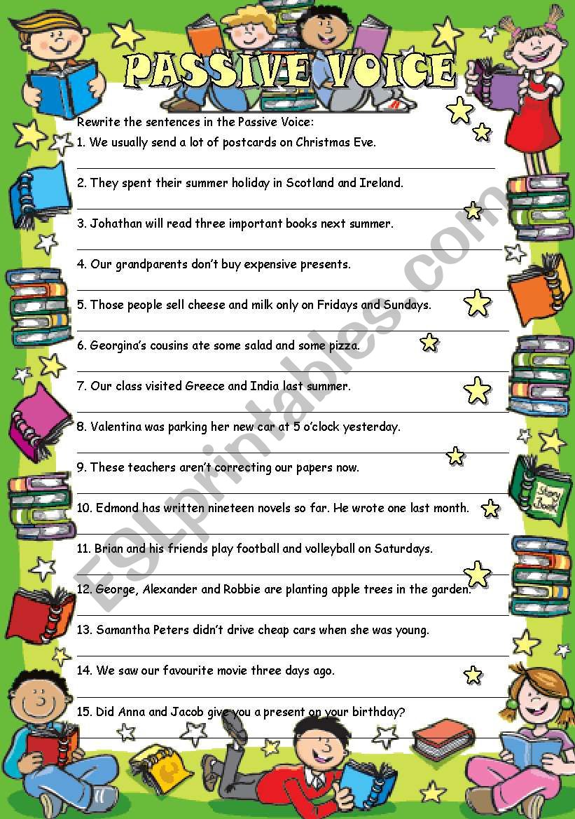 passive voice worksheet