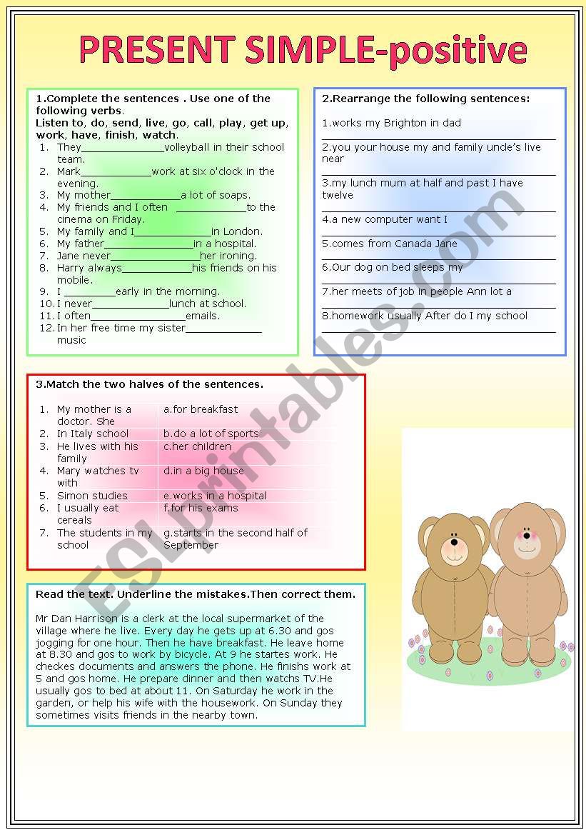 PRESENT SIMPLE worksheet