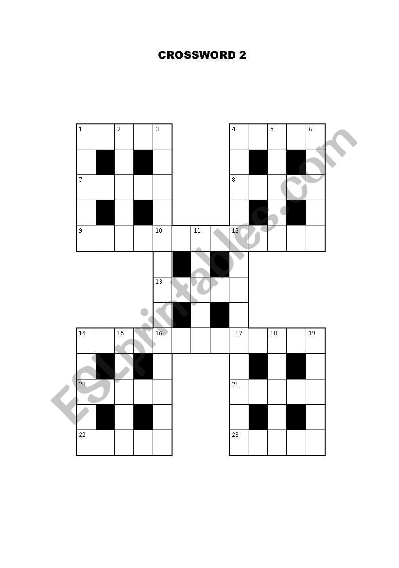 5-LETTER WORDS CROSSWORD 2 worksheet