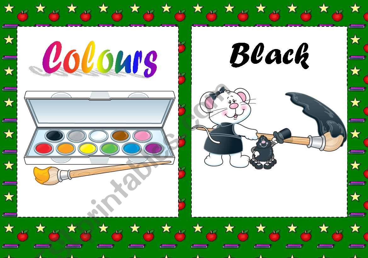 COLOURS - FLASH CARDS worksheet