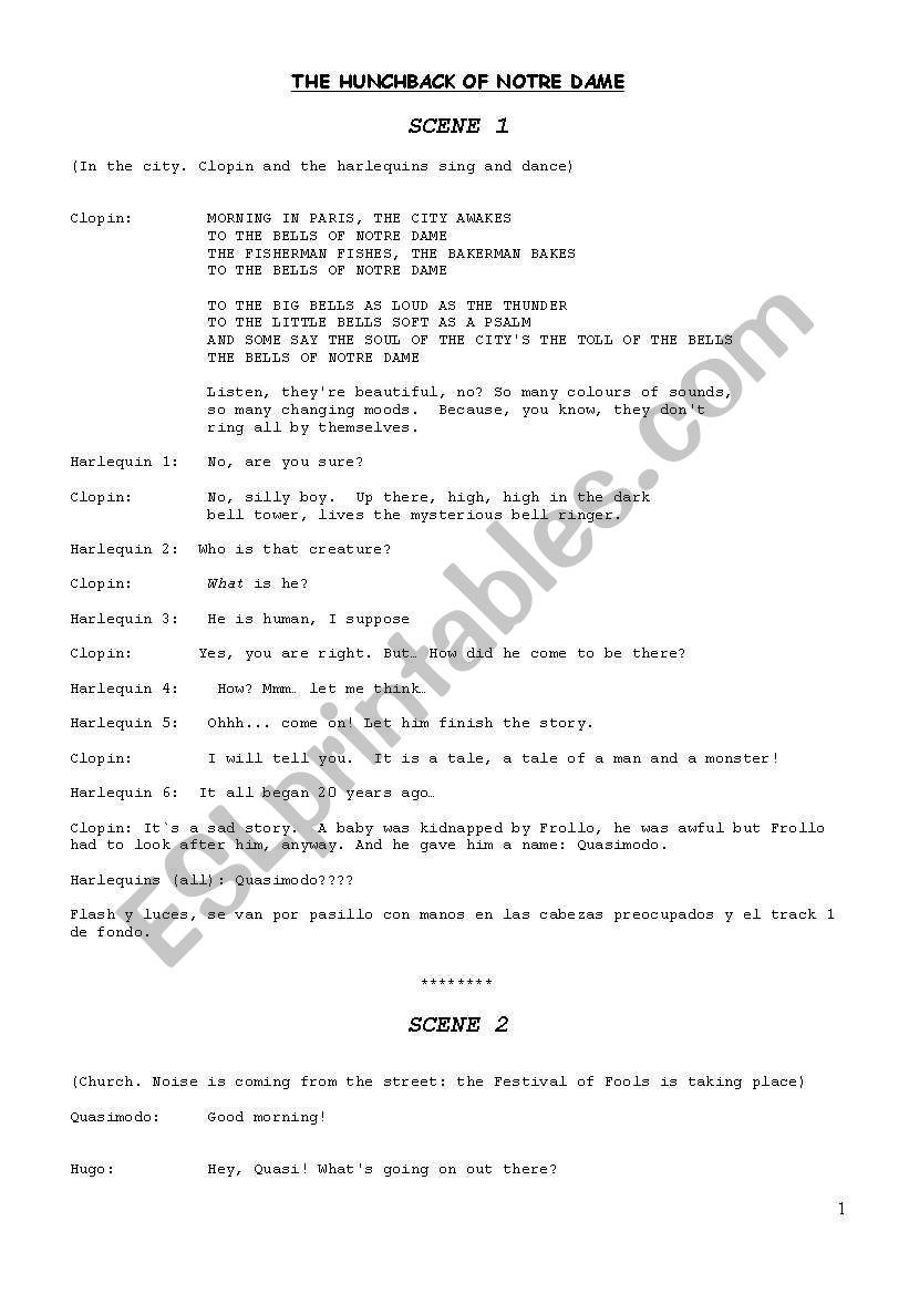 Script worksheet