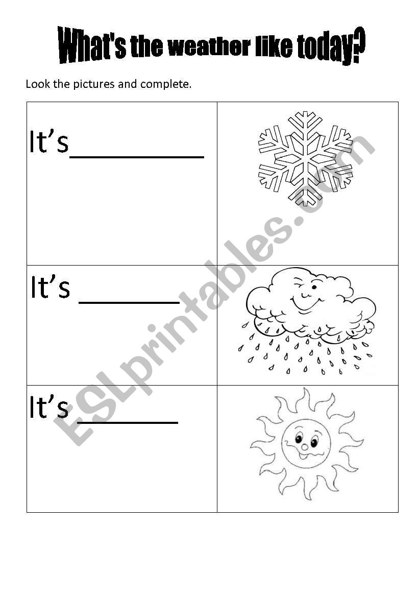 Whats the weather like? worksheet