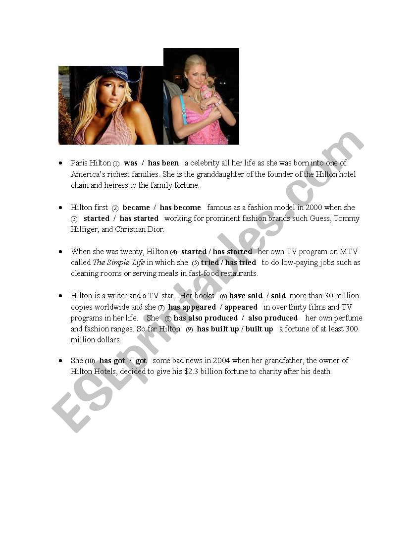 Present Perfect / Past Simple 