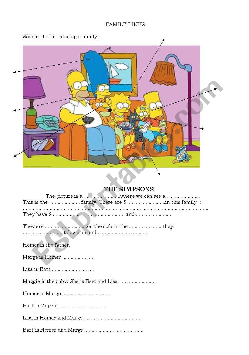 FAMILY LINKS  worksheet