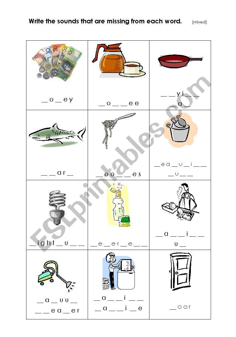 Phonics - consonant sounds 2 worksheet