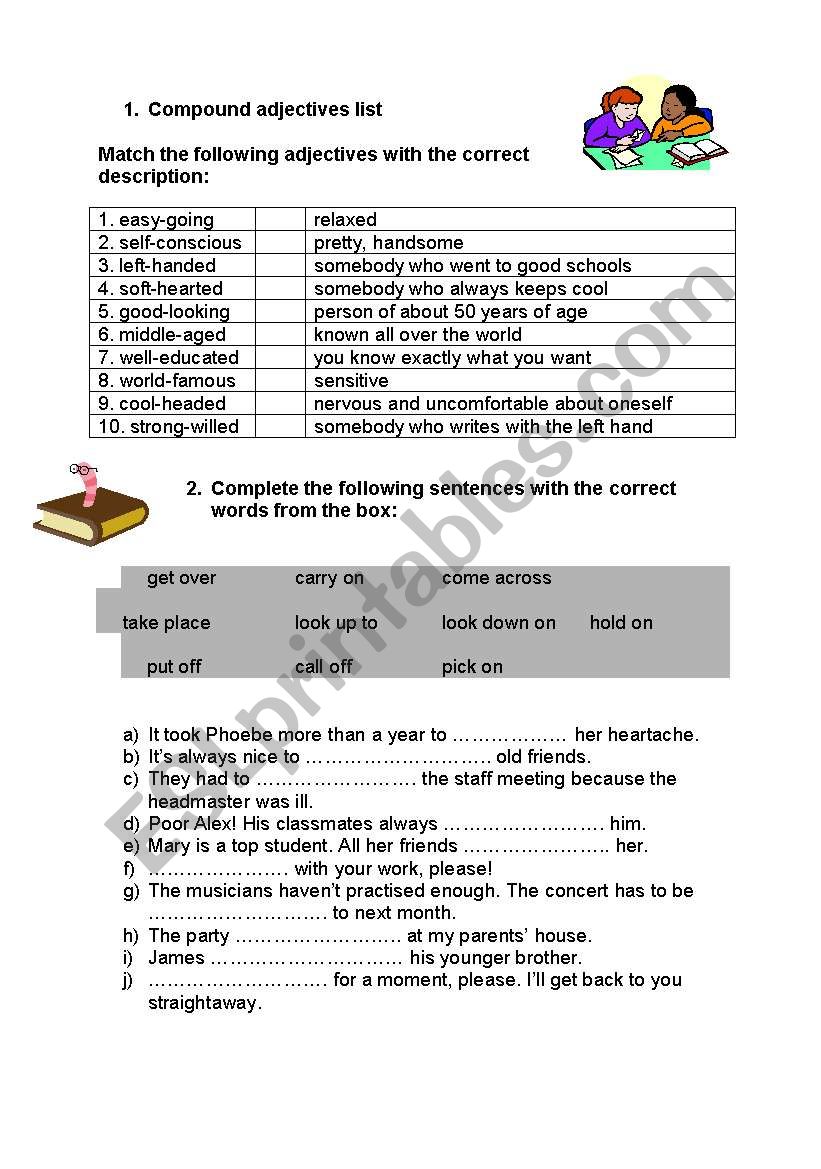 Phrasal verbs worksheet