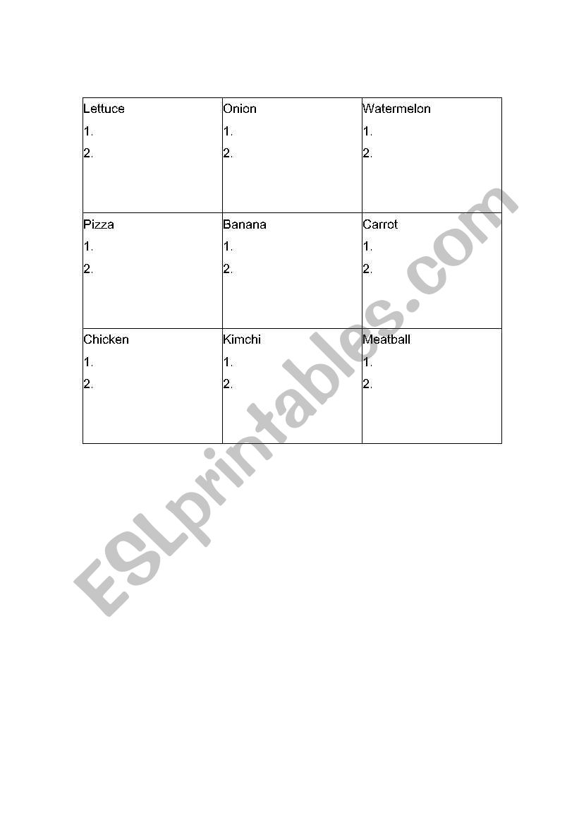 do you like____? worksheet