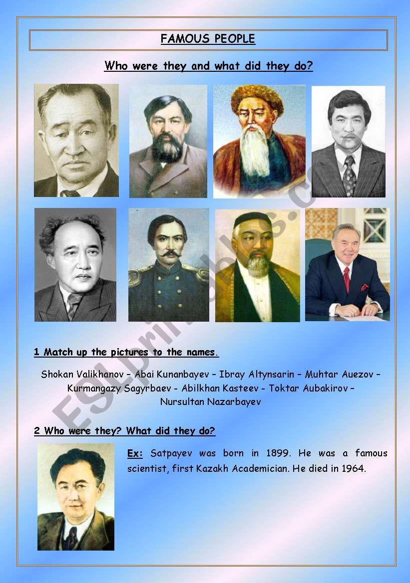 Famous people of Kazakhstan and Britain