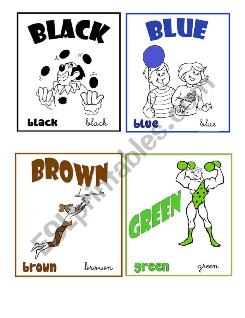 CIRCUS AND COLOURS FLASHCARDS worksheet