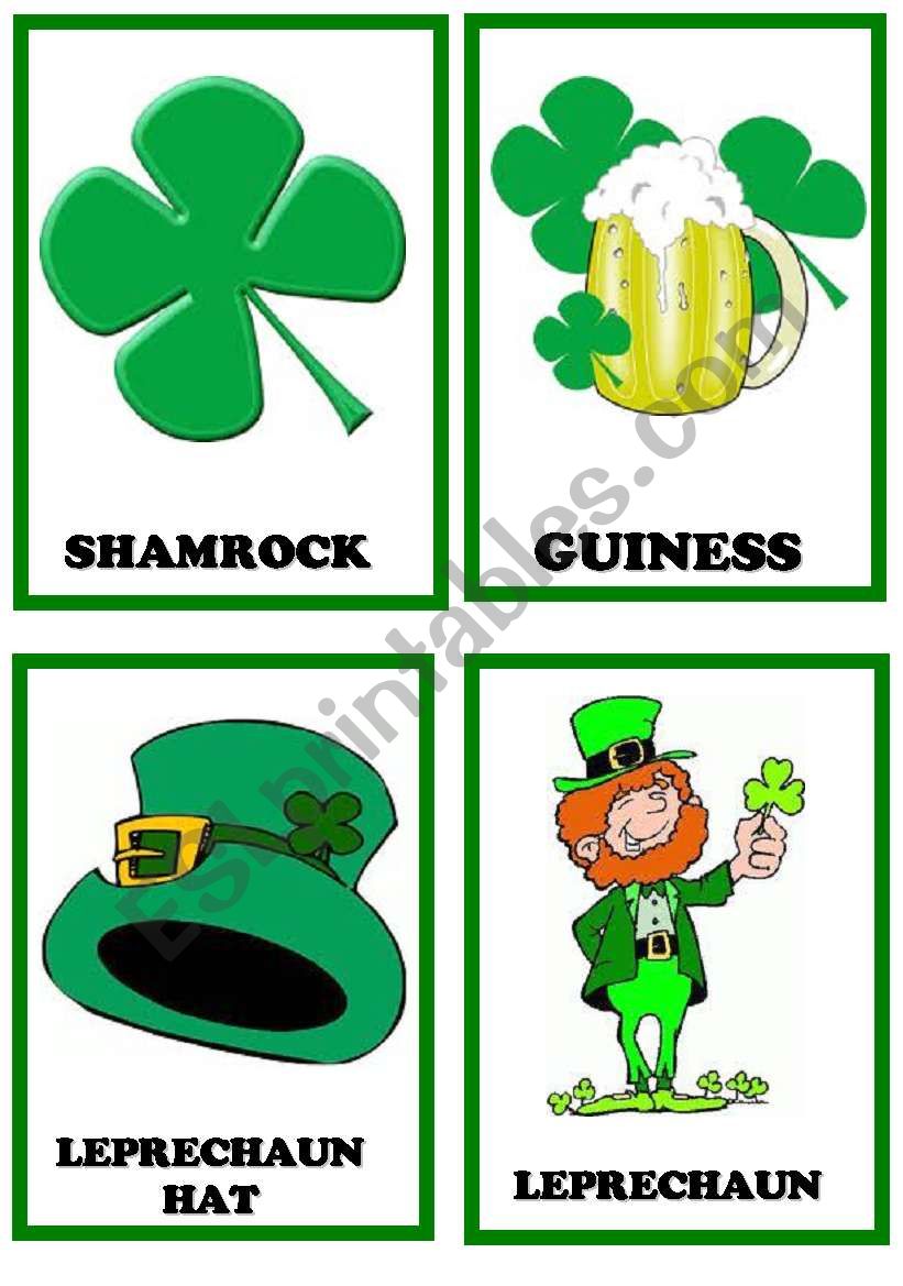 St Patricks day flashcards 2/2