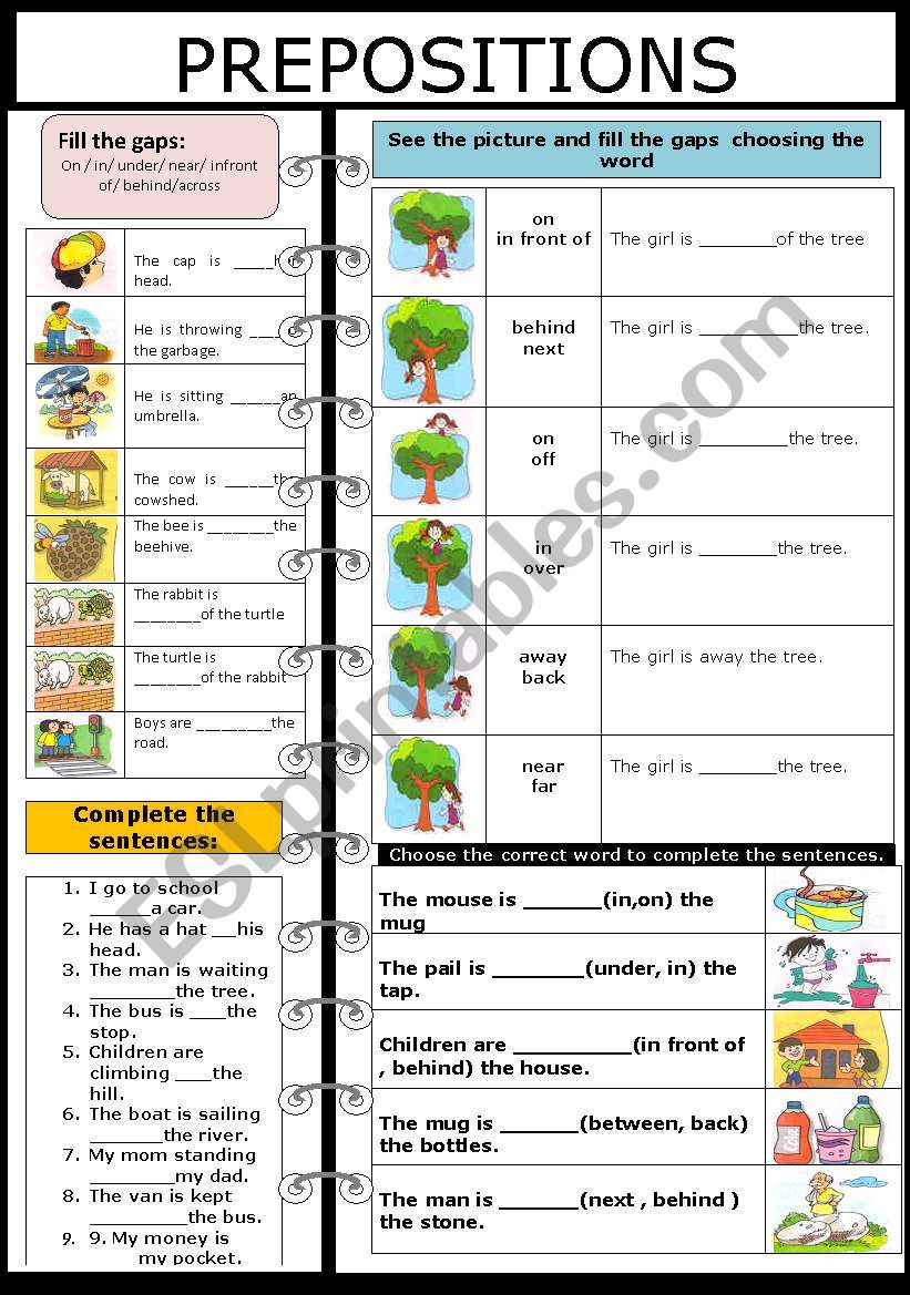 PREPOSITIONS worksheet