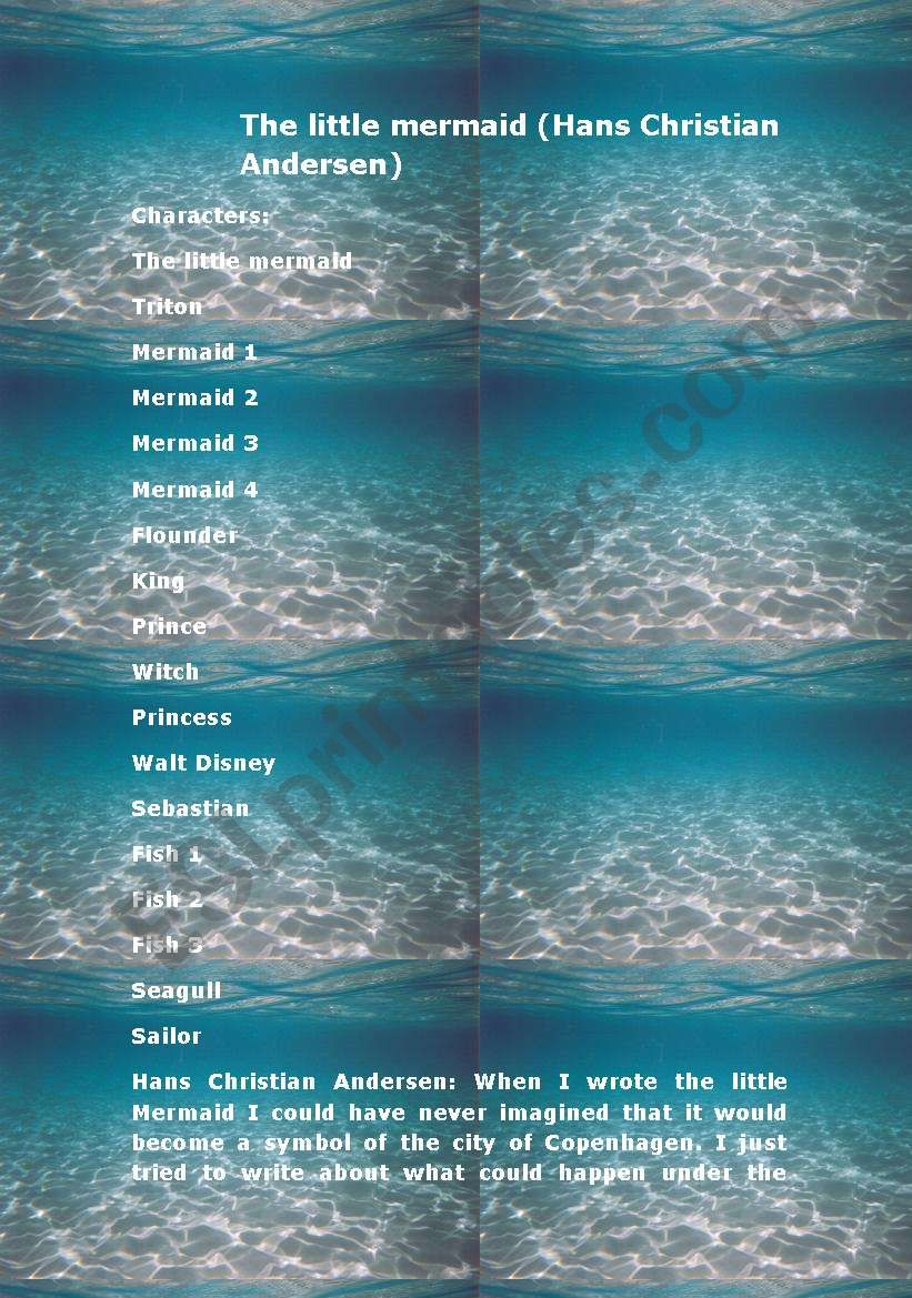 The Little Mermaid Play worksheet