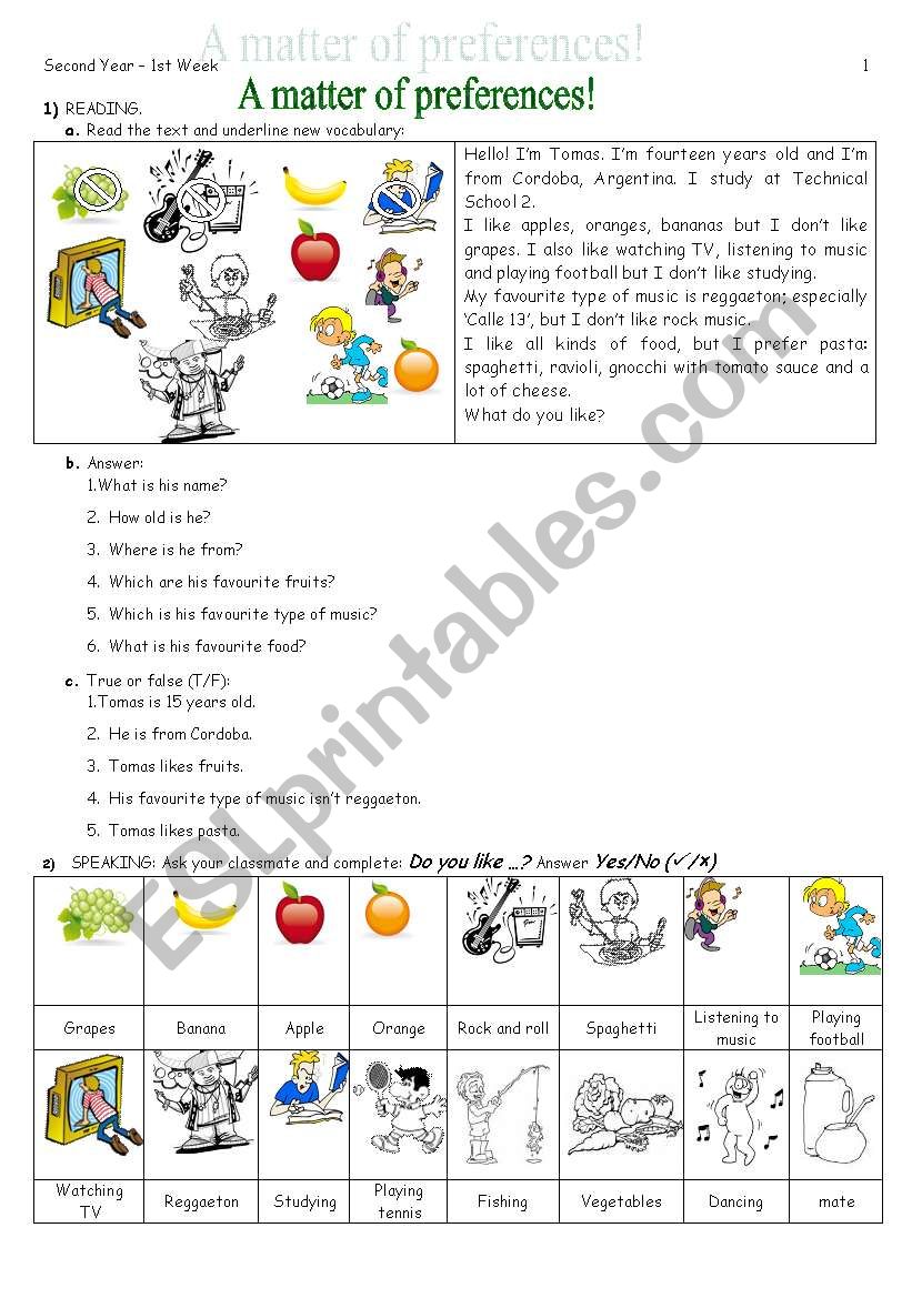 Practice Activities worksheet