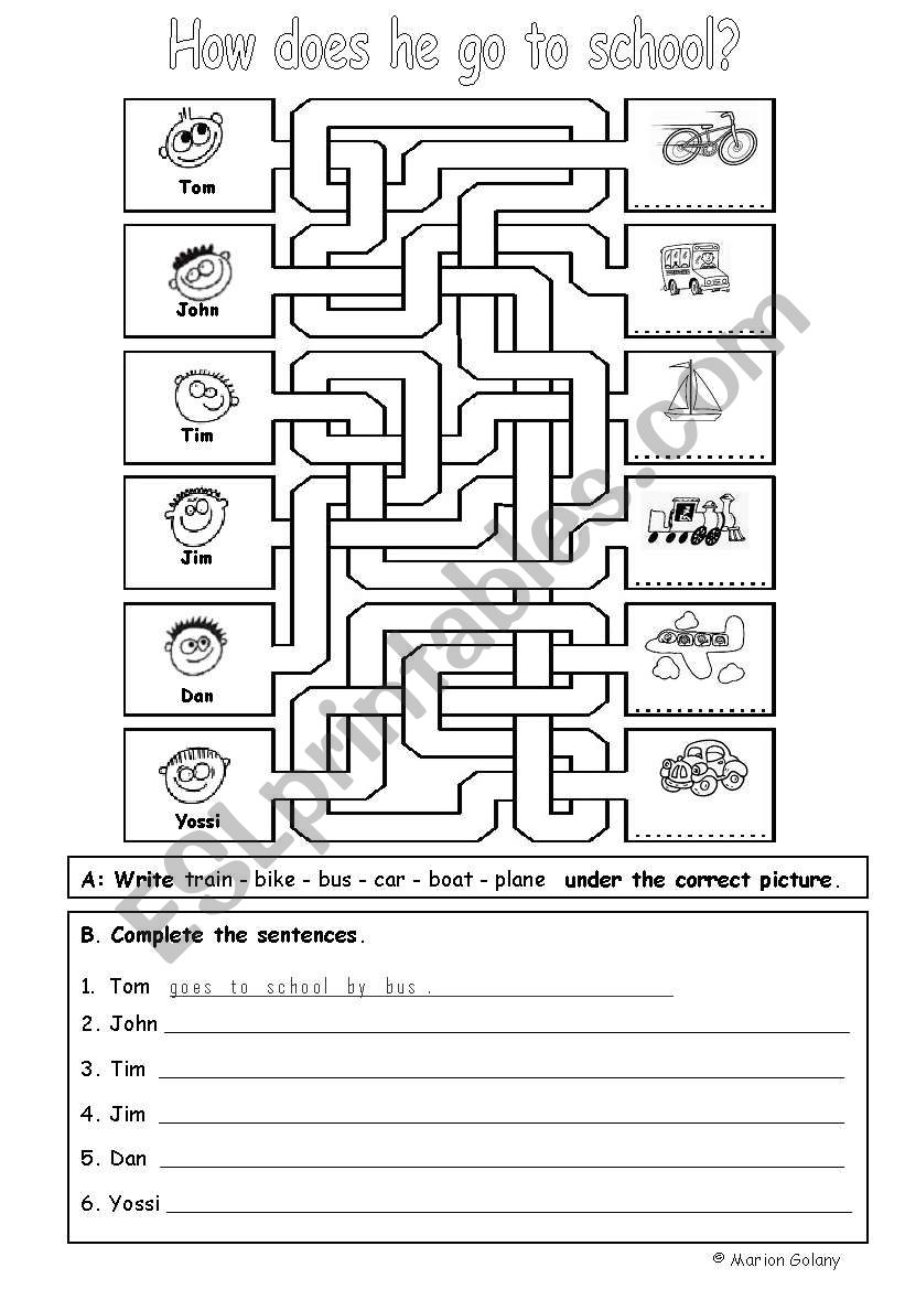 Go goes worksheets for kids