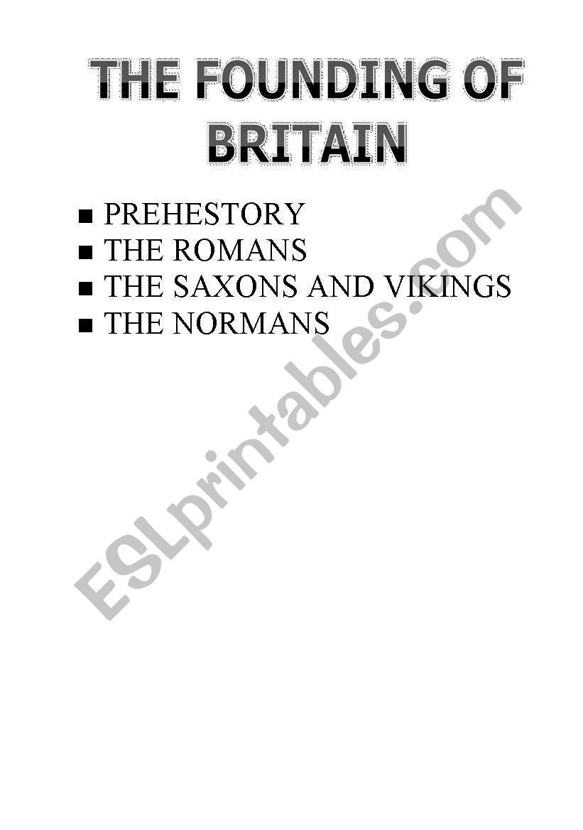 the founding of britain worksheet