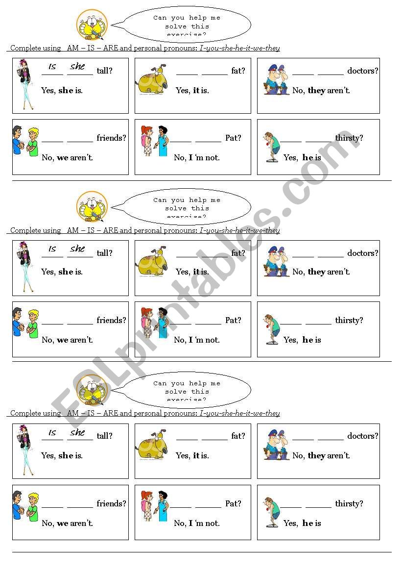 To be interrogative worksheet