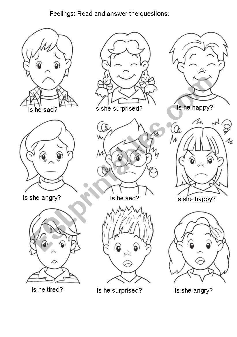 Feelings 2 worksheet