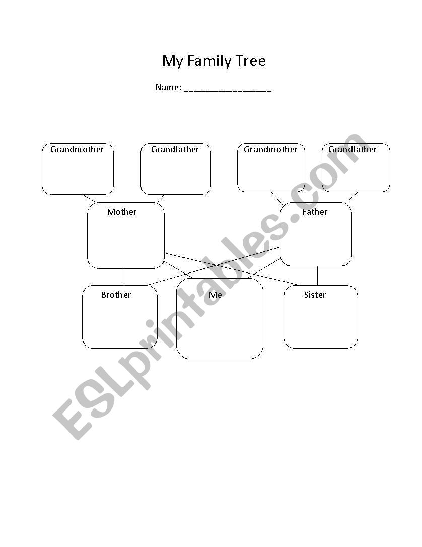 Family Tree worksheet